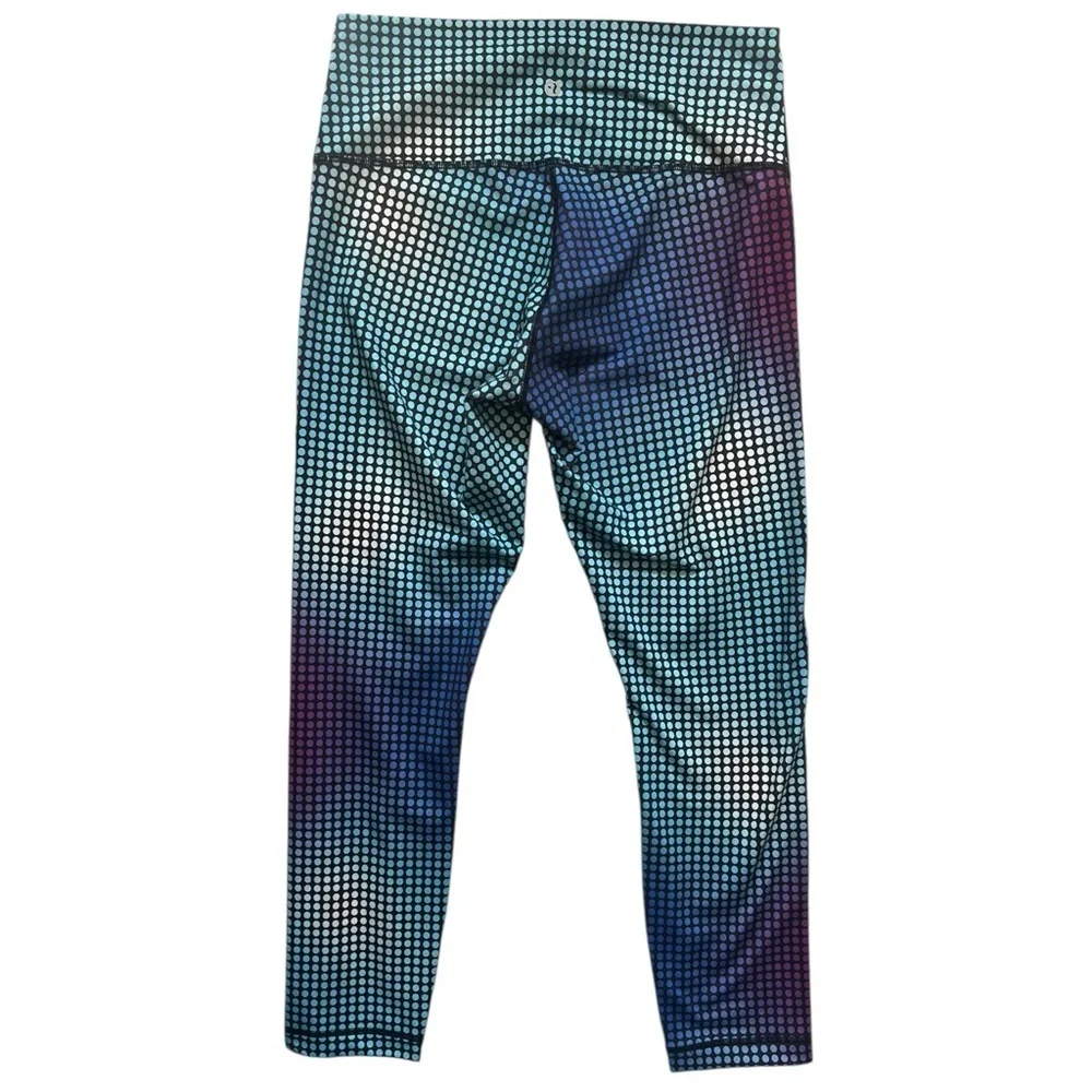 lululemon athletica Blue and Purple Wunder Under Gradient Leggings EUC 10